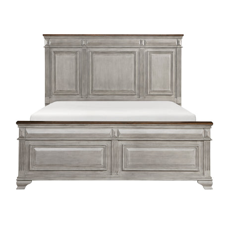 Marquette Gray / Brown 4-piece Queen Bedroom Set - Ornate Home