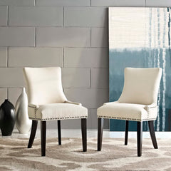 Marquis Beige Fabric Dining Side Chair (Set of 2) - Ornate Home