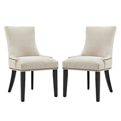 Marquis Beige Fabric Dining Side Chair (Set of 2) - Ornate Home