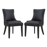 Marquis Black Faux Leather Dining Chair (Set of 2) - Ornate Home