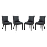 Marquis Black Faux Leather Dining Chair (Set of 4) - Ornate Home