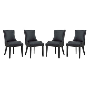 Marquis Black Faux Leather Dining Chair (Set of 4) - Ornate Home