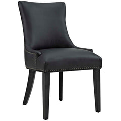 Marquis Black Vegan Leather Dining Chair - Ornate Home