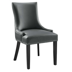 Marquis Gray Vegan Leather Dining Chair - Ornate Home
