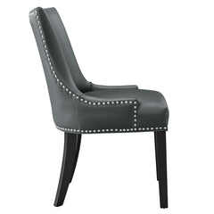 Marquis Gray Vegan Leather Dining Chair - Ornate Home