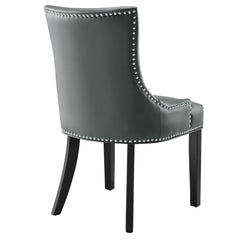 Marquis Gray Vegan Leather Dining Chair - Ornate Home