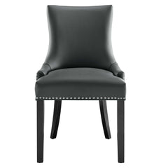 Marquis Gray Vegan Leather Dining Chair - Ornate Home