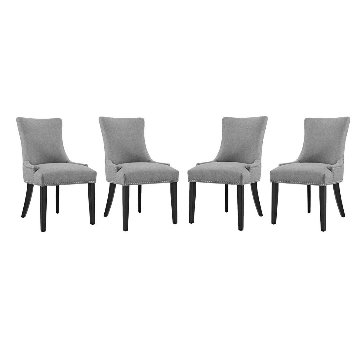 Marquis Light Gray Fabric Dining Chair (Set of 4) - Ornate Home