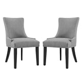 Marquis Light Gray Fabric Dining Side Chair (Set of 2) - Ornate Home