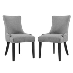 Marquis Light Gray Fabric Dining Side Chair (Set of 2) - Ornate Home