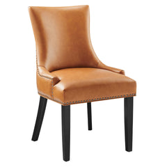 Marquis Tan Vegan Leather Dining Chair - Ornate Home