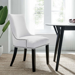 Marquis White Fabric Dining Chair - Ornate Home