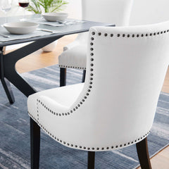 Marquis White Fabric Dining Chair - Ornate Home