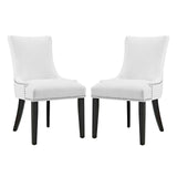 Marquis White Faux Leather Dining Chair (Set of 2) - Ornate Home