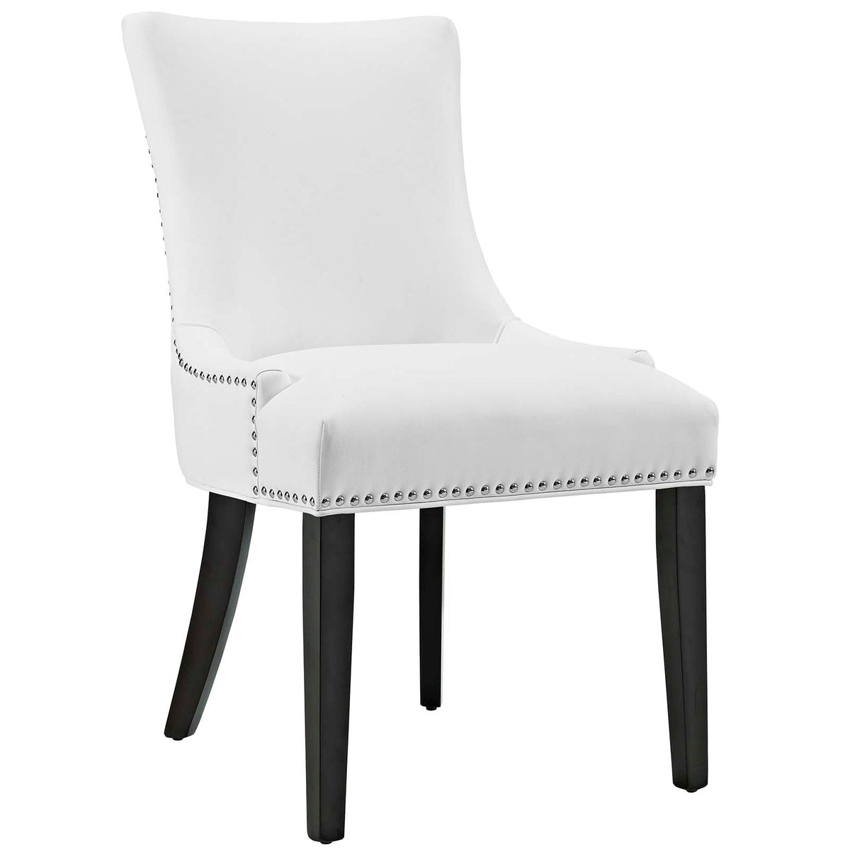 Marquis White Faux Leather Dining Chair (Set of 2) - Ornate Home