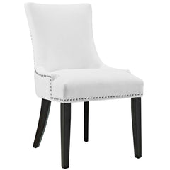 Marquis White Faux Leather Dining Chair (Set of 2) - Ornate Home