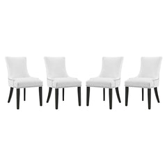 Marquis White Faux Leather Dining Chair (Set of 4) - Ornate Home
