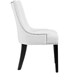 Marquis White Vegan Leather Dining Chair - Ornate Home