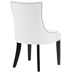 Marquis White Vegan Leather Dining Chair - Ornate Home