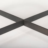 Marquisa Brown/Black 34.25" Round Small Wood Metal Coffee Table - Ornate Home