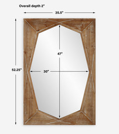 Marquise Woodtone Natural Wood Mirror - Ornate Home