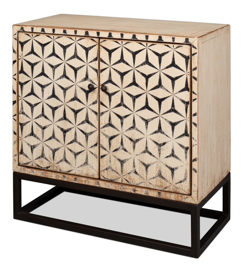Marrakesh Black/Tan Painted Sideboard - Ornate Home