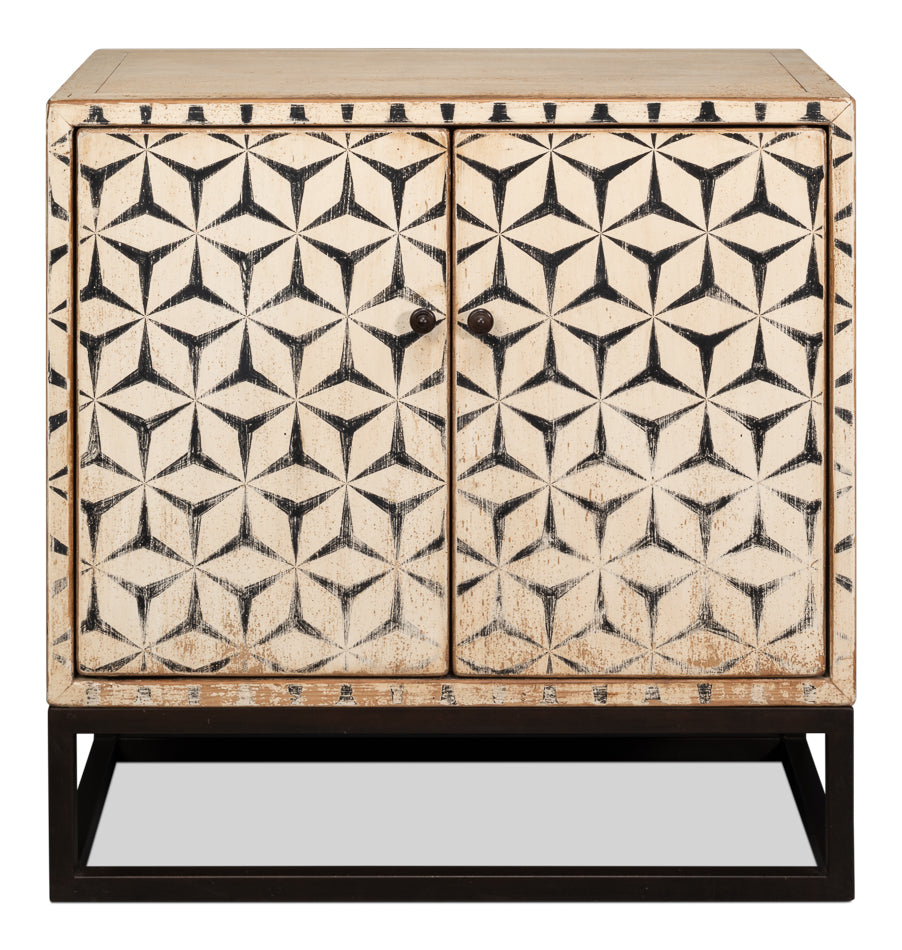 Marrakesh Black/Tan Painted Sideboard - Ornate Home