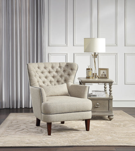 Marriana Beige Accent Chair - Ornate Home