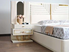 Marsel Cream Nightstand - Ornate Home