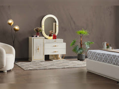 Marsel Cream Dresser With Mirror - Ornate Home