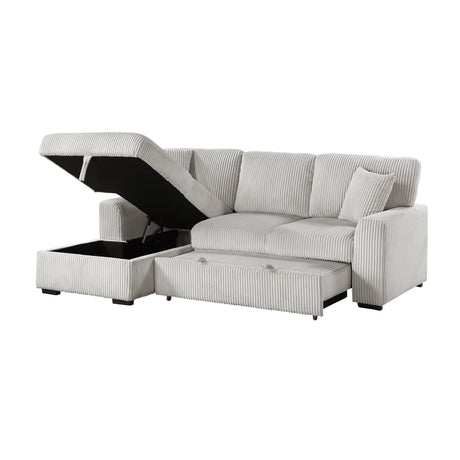 Marsh Gray 2-Piece Sectional with Left Chaise - Ornate Home