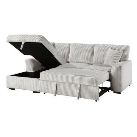 Marsh Gray 2-Piece Sectional with Left Chaise - Ornate Home