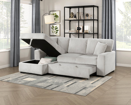 Marsh Gray 2-Piece Sectional with Left Chaise - Ornate Home