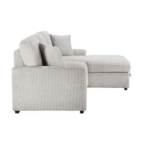 Marsh Gray 2-Piece Sectional with Right Chaise - Ornate Home