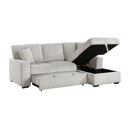 Marsh Gray 2-Piece Sectional with Right Chaise - Ornate Home