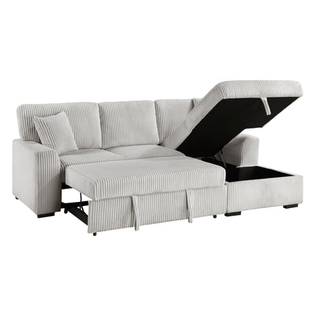 Marsh Gray 2-Piece Sectional with Right Chaise - Ornate Home