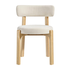 Marsha Ecru Upholstered Fabric Dining Chairs (Set of 2) - Ornate Home