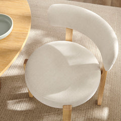 Marsha Ecru Upholstered Fabric Dining Chairs (Set of 2) - Ornate Home