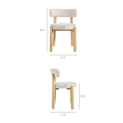 Marsha Ecru Upholstered Fabric Dining Chairs (Set of 2) - Ornate Home