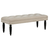 Marsha Latte 52-inch Upholstered Entryway Accent Bench - Ornate Home