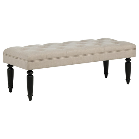 Marsha Latte 52-inch Upholstered Entryway Accent Bench - Ornate Home