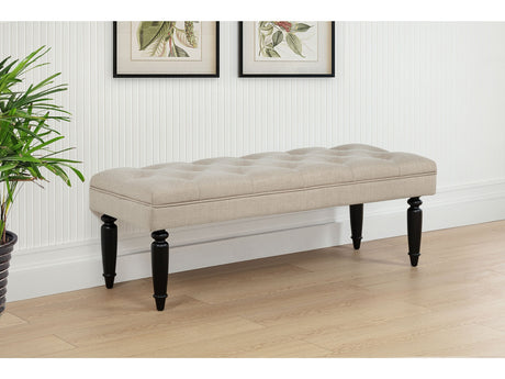 Marsha Latte 52-inch Upholstered Entryway Accent Bench - Ornate Home