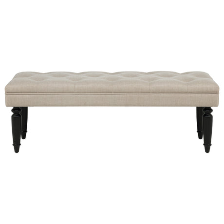Marsha Latte 52-inch Upholstered Entryway Accent Bench - Ornate Home