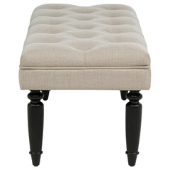 Marsha Latte 52-inch Upholstered Entryway Accent Bench - Ornate Home