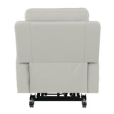Marsha Light Gray Power Recliner W/Lift & Massage - Ornate Home