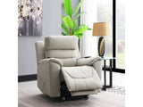 Marsha Light Gray Power Recliner W/Lift & Massage - Ornate Home