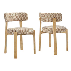Marsha Mineral Retro Upholstered Fabric Dining Chairs (Set of 2) - Ornate Home