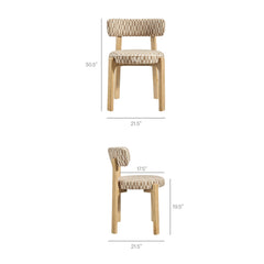 Marsha Mineral Retro Upholstered Fabric Dining Chairs (Set of 2) - Ornate Home