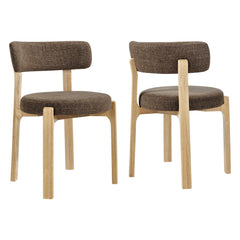 Marsha Mocha Upholstered Fabric Dining Chairs (Set of 2) - Ornate Home