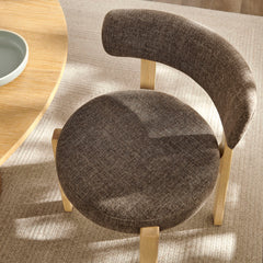 Marsha Mocha Upholstered Fabric Dining Chairs (Set of 2) - Ornate Home